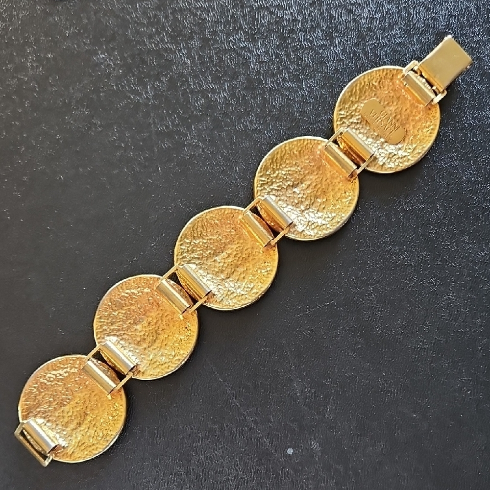 Versace 24k Gold Crystal Medusa Vintage Bracelet - Picture 7 of 9